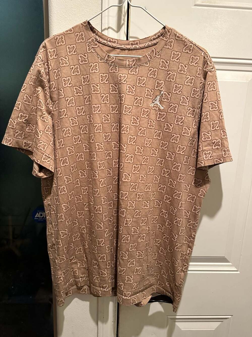 Jordan Brand All-Over Print '23' Monogram Embroidered Jumpman T-Shirt Brown